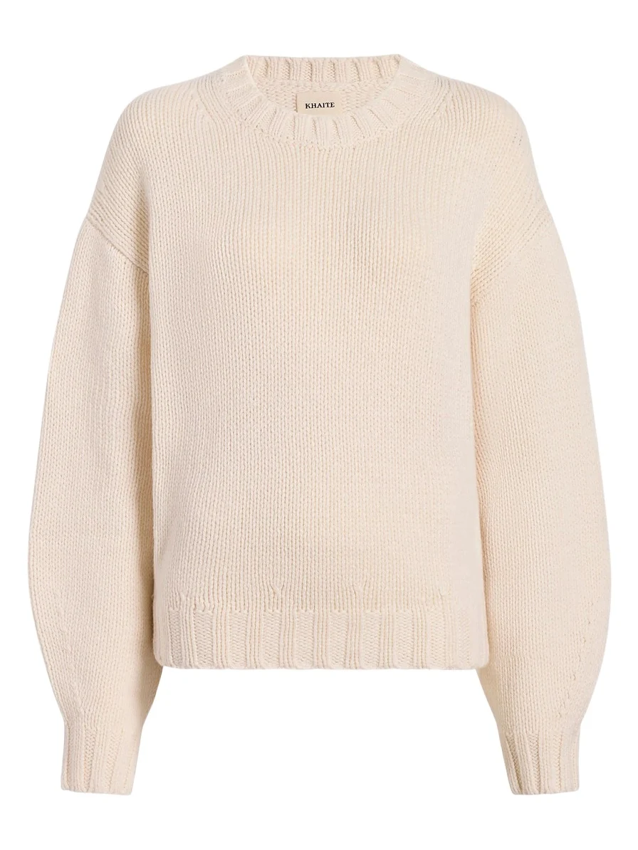 Khaite Gemma Sweater In Ivory
