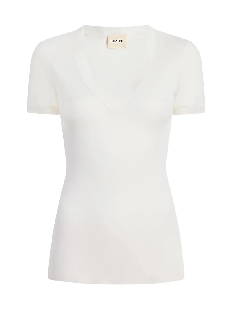 Khaite Berry Top In Chalk