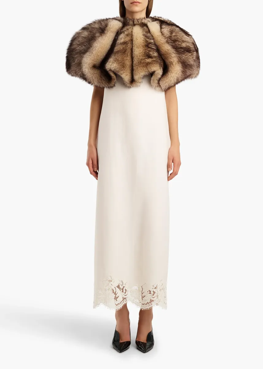 Khaite Zizi Cape In Natural Shearling | Thumbnail 2 Khaite Zizi Cape In Natural Shearling | Thumbnail 2