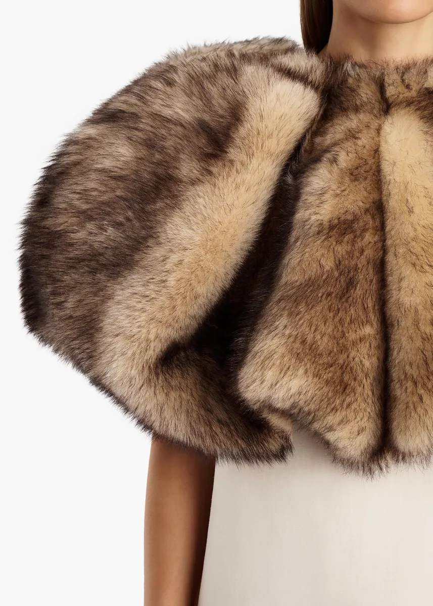 Khaite Zizi Cape In Natural Shearling | Thumbnail 6 Khaite Zizi Cape In Natural Shearling | Thumbnail 6