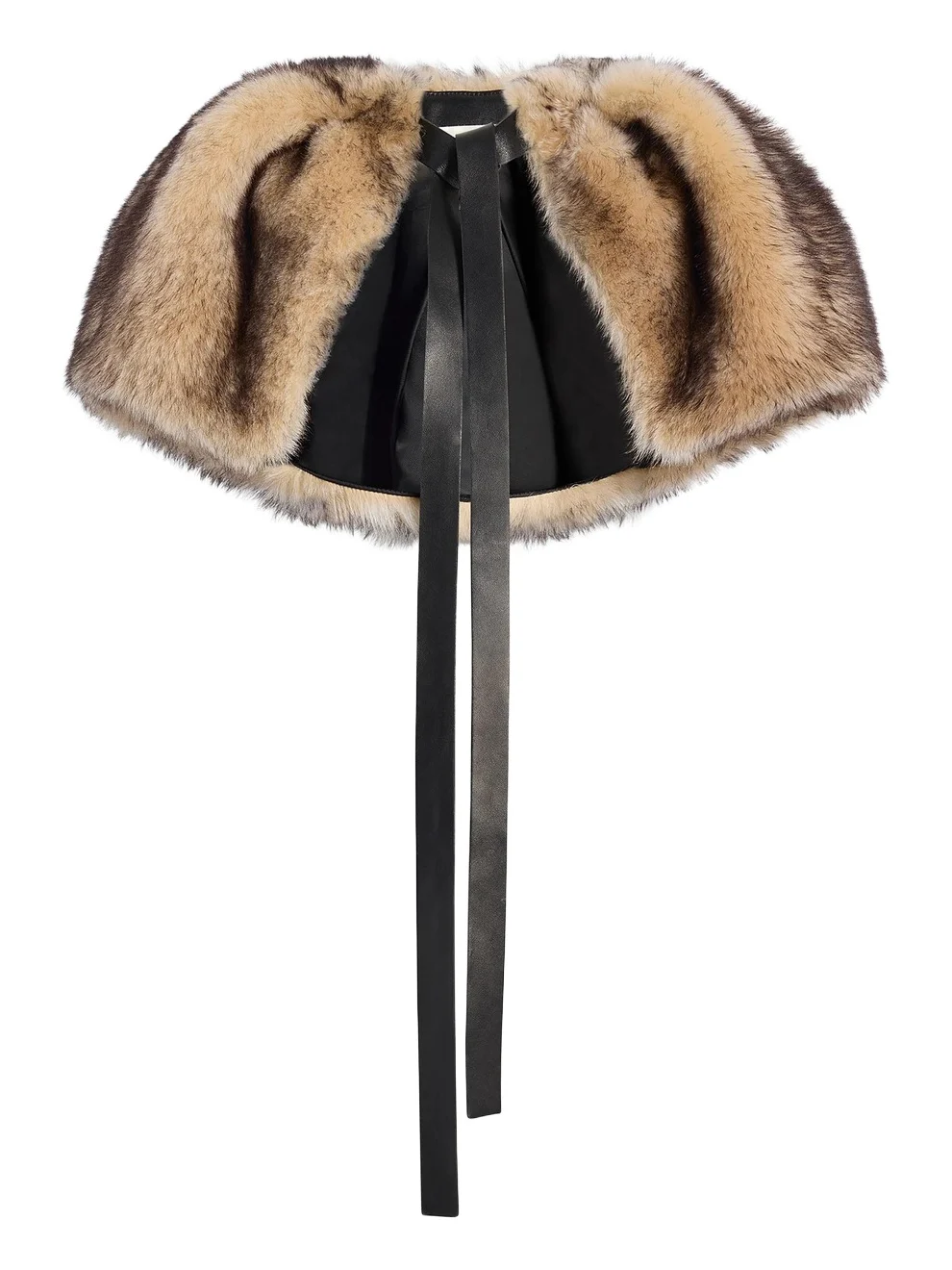 Zizi Cape In Natural Shearling Zizi Cape In Natural Shearling
