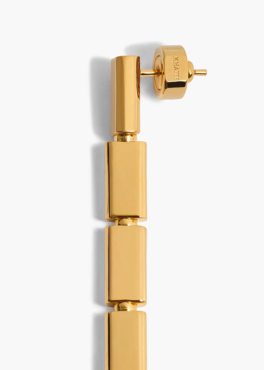 Khaite Staple Drop Earring In Gold | Thumbnail 2 Khaite Staple Drop Earring In Gold | Thumbnail 2