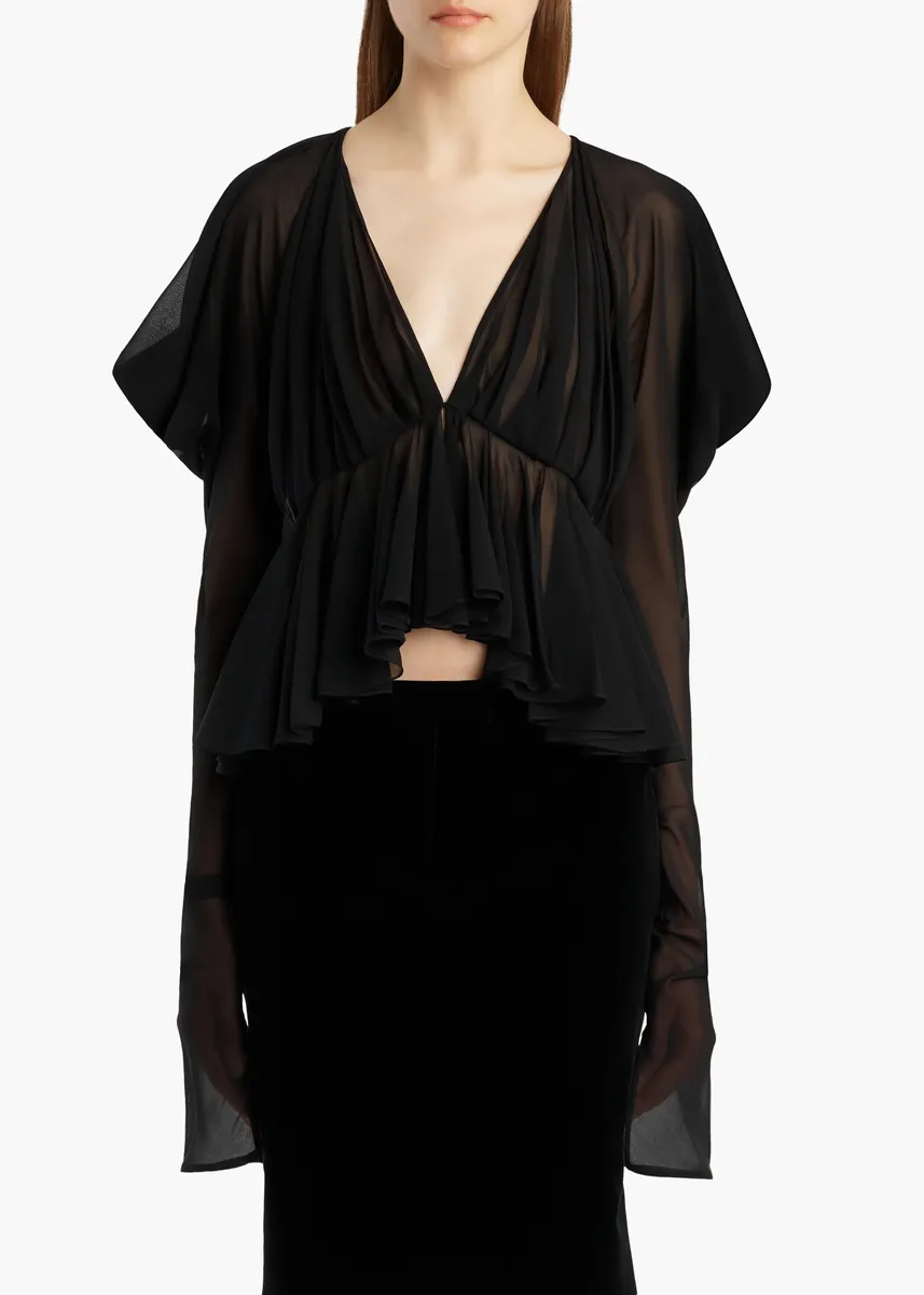 Khaite Tylar Top In Black | Thumbnail 3