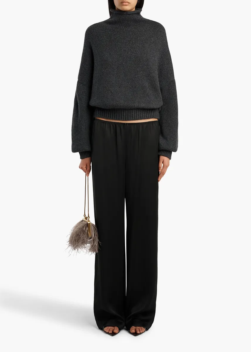 Khaite Juniper Sweater In Charcoal | Thumbnail 2