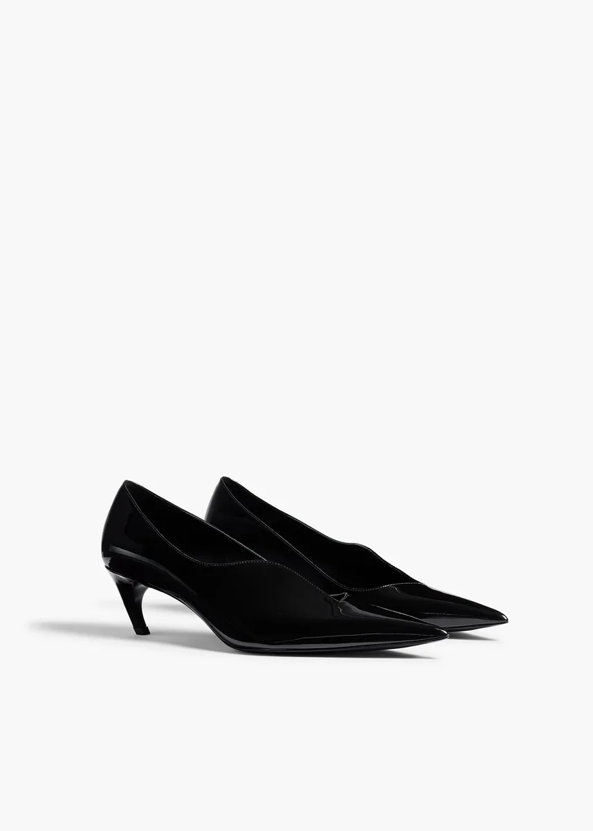 Khaite Vivien Low Pump In Black Patent Leather | Thumbnail 2 Khaite Vivien Low Pump In Black Patent Leather | Thumbnail 2