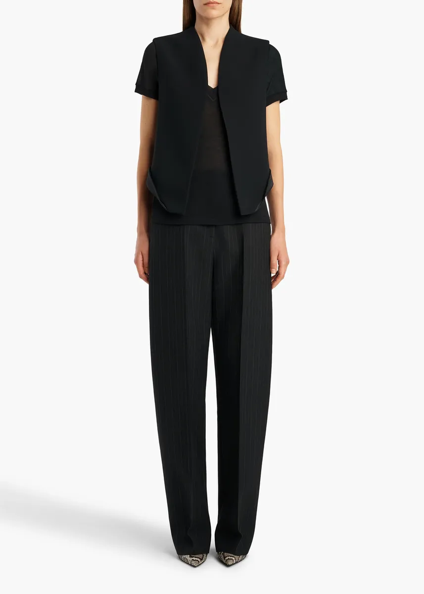 Khaite Vyn Gilet In Black Crepe | Thumbnail 2 Khaite Vyn Gilet In Black Crepe | Thumbnail 2