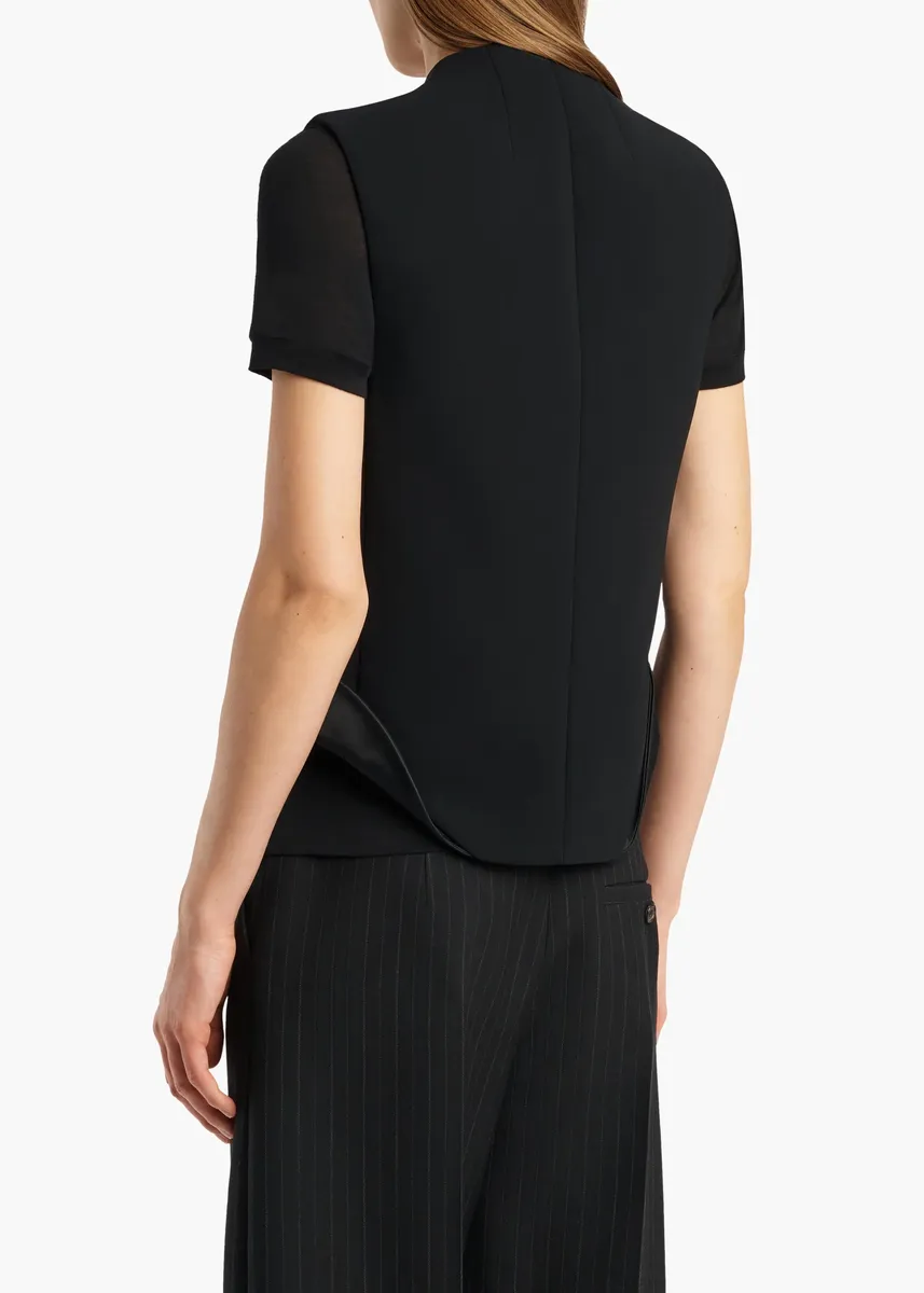 Khaite Vyn Gilet In Black Crepe | Thumbnail 4 Khaite Vyn Gilet In Black Crepe | Thumbnail 4