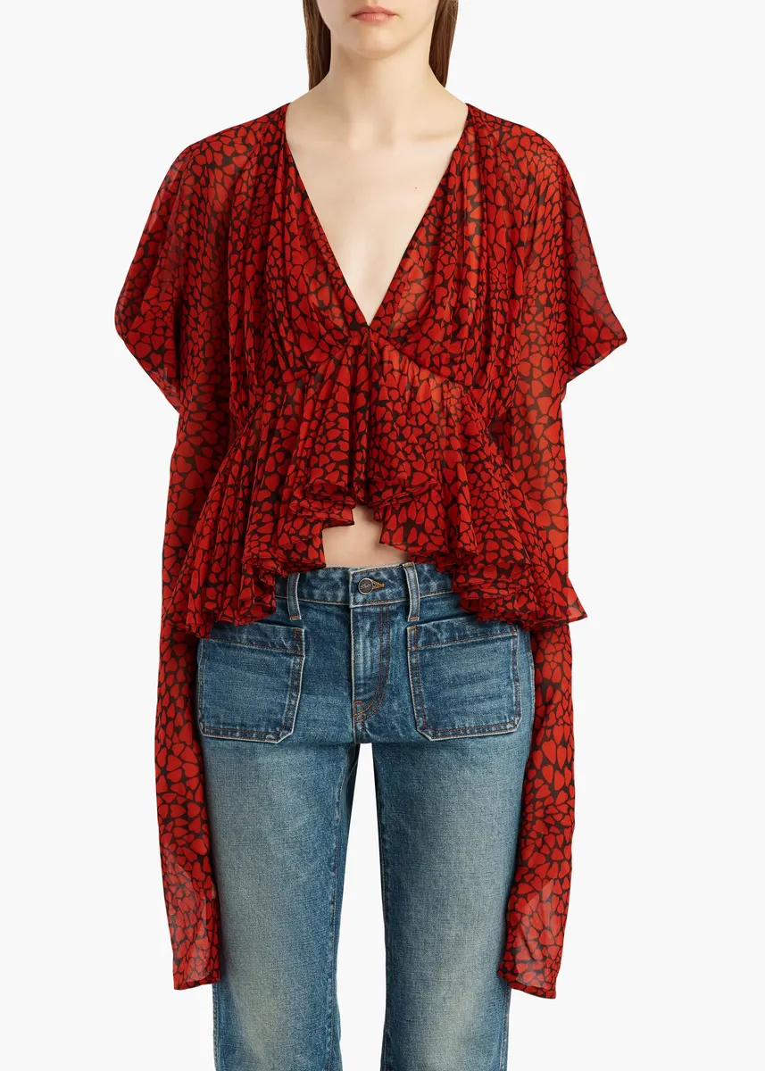 Khaite Tylar Top In Black And Red | Thumbnail 3 Khaite Tylar Top In Black And Red | Thumbnail 3