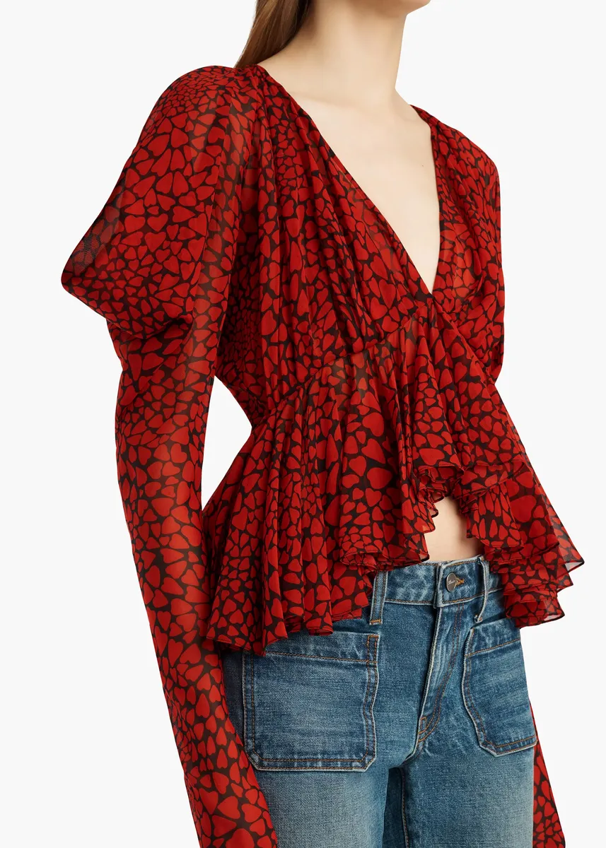 Khaite Tylar Top In Black And Red | Thumbnail 5 Khaite Tylar Top In Black And Red | Thumbnail 5
