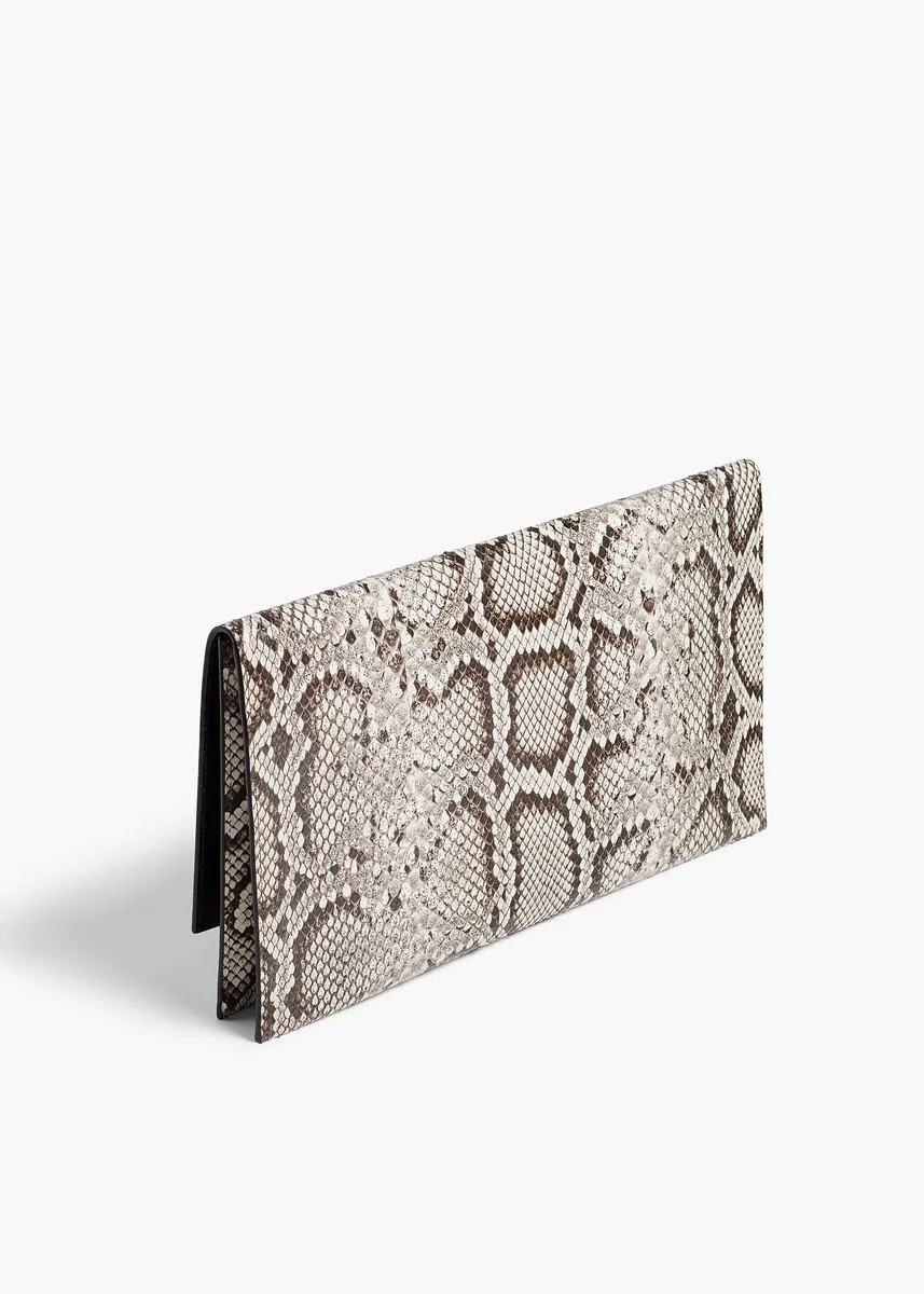 Khaite Piper Clutch In Natural Python | Thumbnail 2 Khaite Piper Clutch In Natural Python | Thumbnail 2