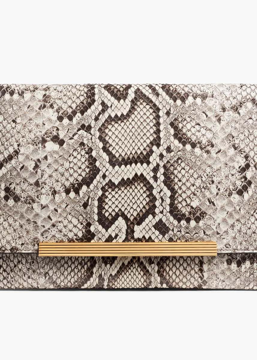 Khaite Piper Clutch In Natural Python | Thumbnail 4 Khaite Piper Clutch In Natural Python | Thumbnail 4