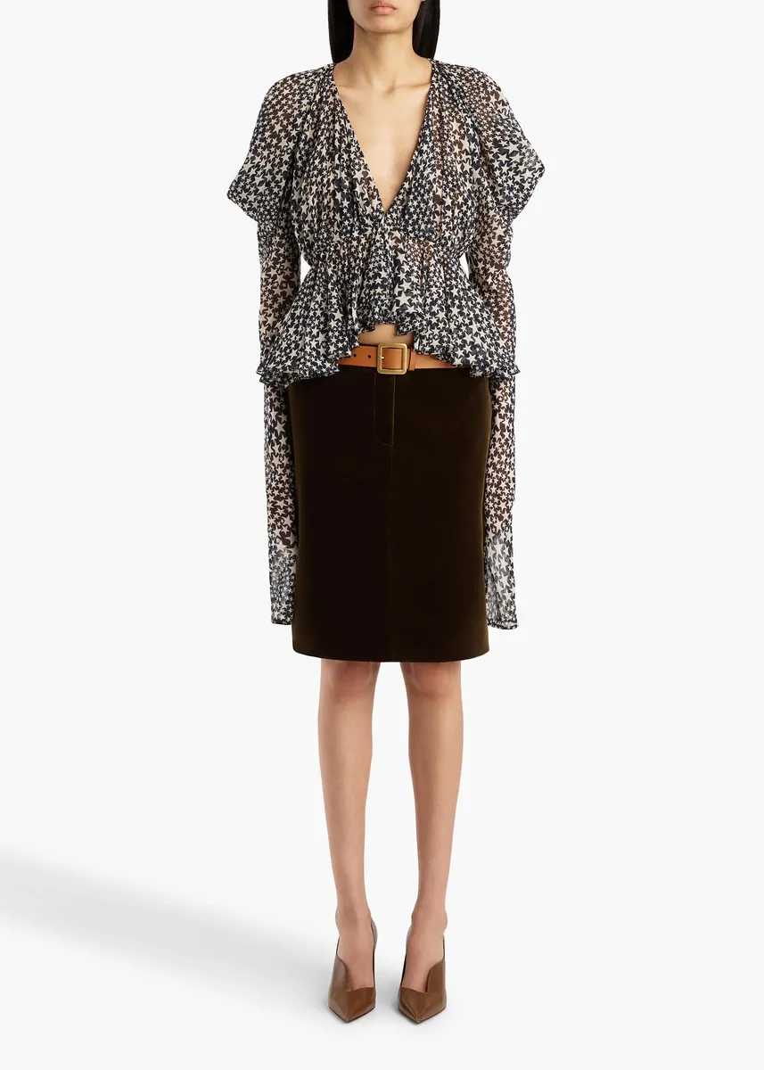 Khaite Tylar Top In Dark Navy And Cream | Thumbnail 2 Khaite Tylar Top In Dark Navy And Cream | Thumbnail 2