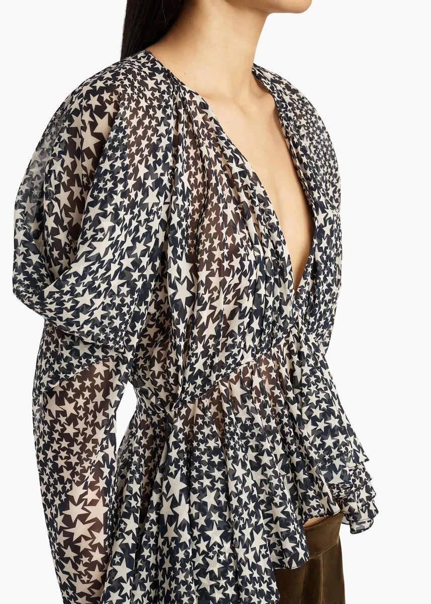 Khaite Tylar Top In Dark Navy And Cream | Thumbnail 5 Khaite Tylar Top In Dark Navy And Cream | Thumbnail 5