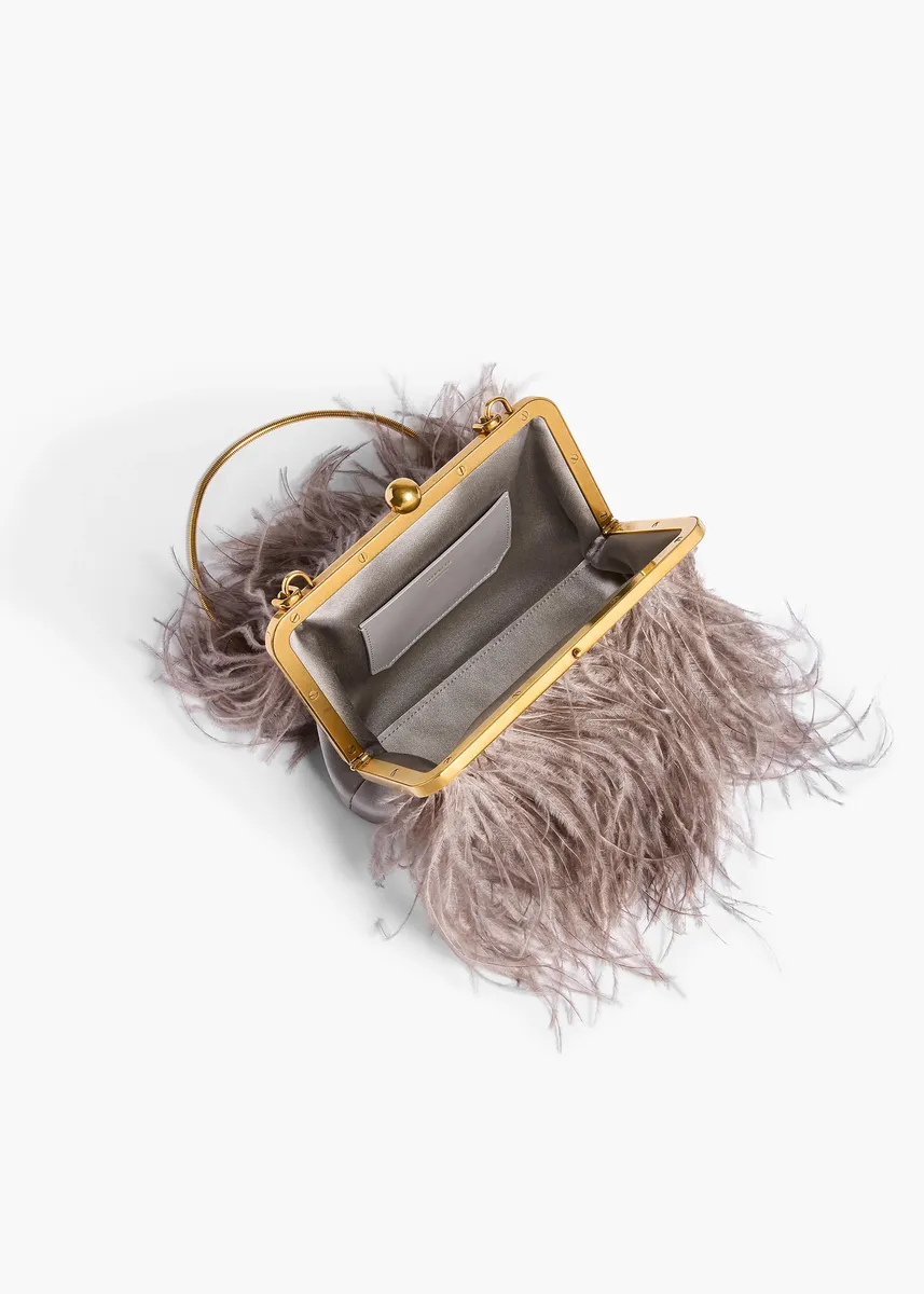 Khaite Lilith Chain Evening Bag In Dark Haze | Thumbnail 3