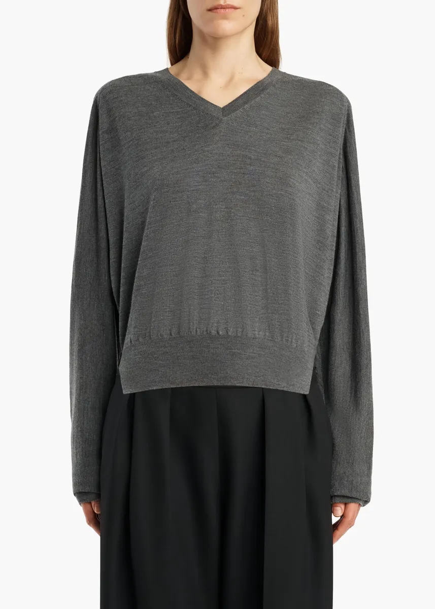 Khaite Suzanne Sweater In Mercury | Thumbnail 3