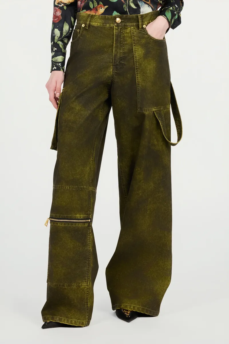 Roberto Cavalli Olive Cargo Jeans | Thumbnail 2 Roberto Cavalli Olive Cargo Jeans | Thumbnail 2