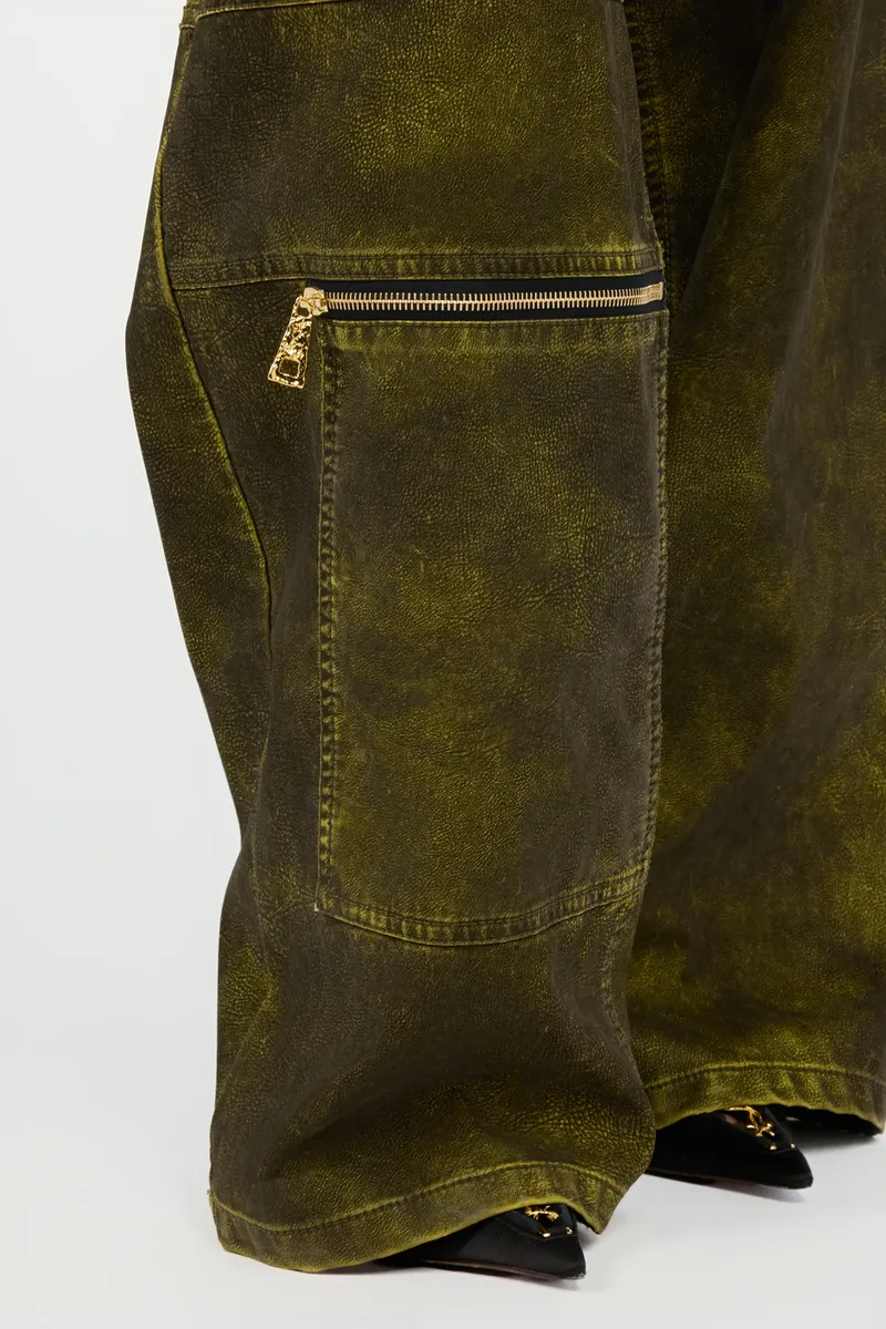 Roberto Cavalli Olive Cargo Jeans | Thumbnail 4 Roberto Cavalli Olive Cargo Jeans | Thumbnail 4