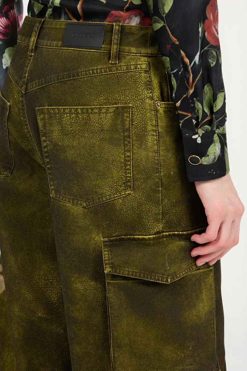 Roberto Cavalli Olive Cargo Jeans | Thumbnail 5 Roberto Cavalli Olive Cargo Jeans | Thumbnail 5