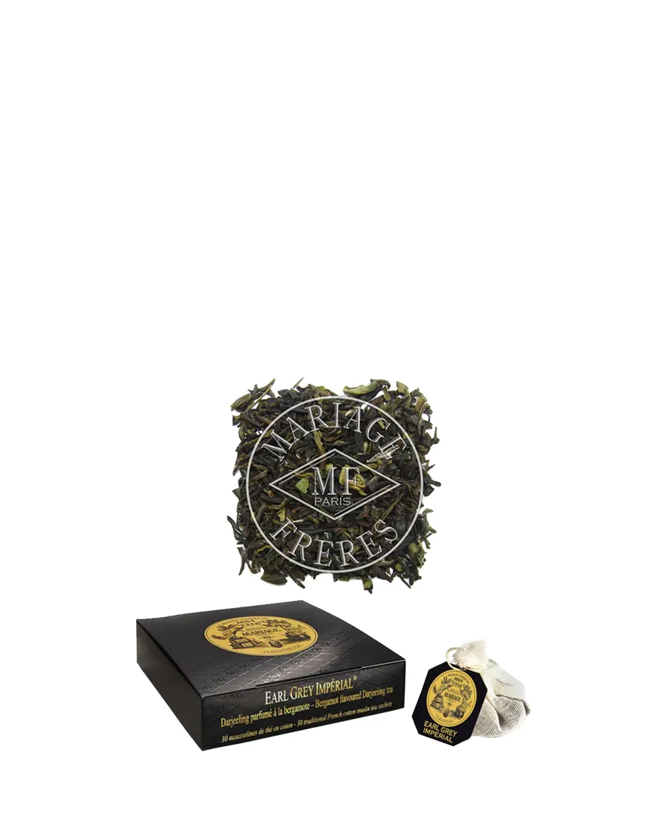 Mariage Freres International Earl Grey Imperial Muslin Tea Bags - Bergamot-Flavored Darjeeling Tea, 30 Sachets | Thumbnail 2