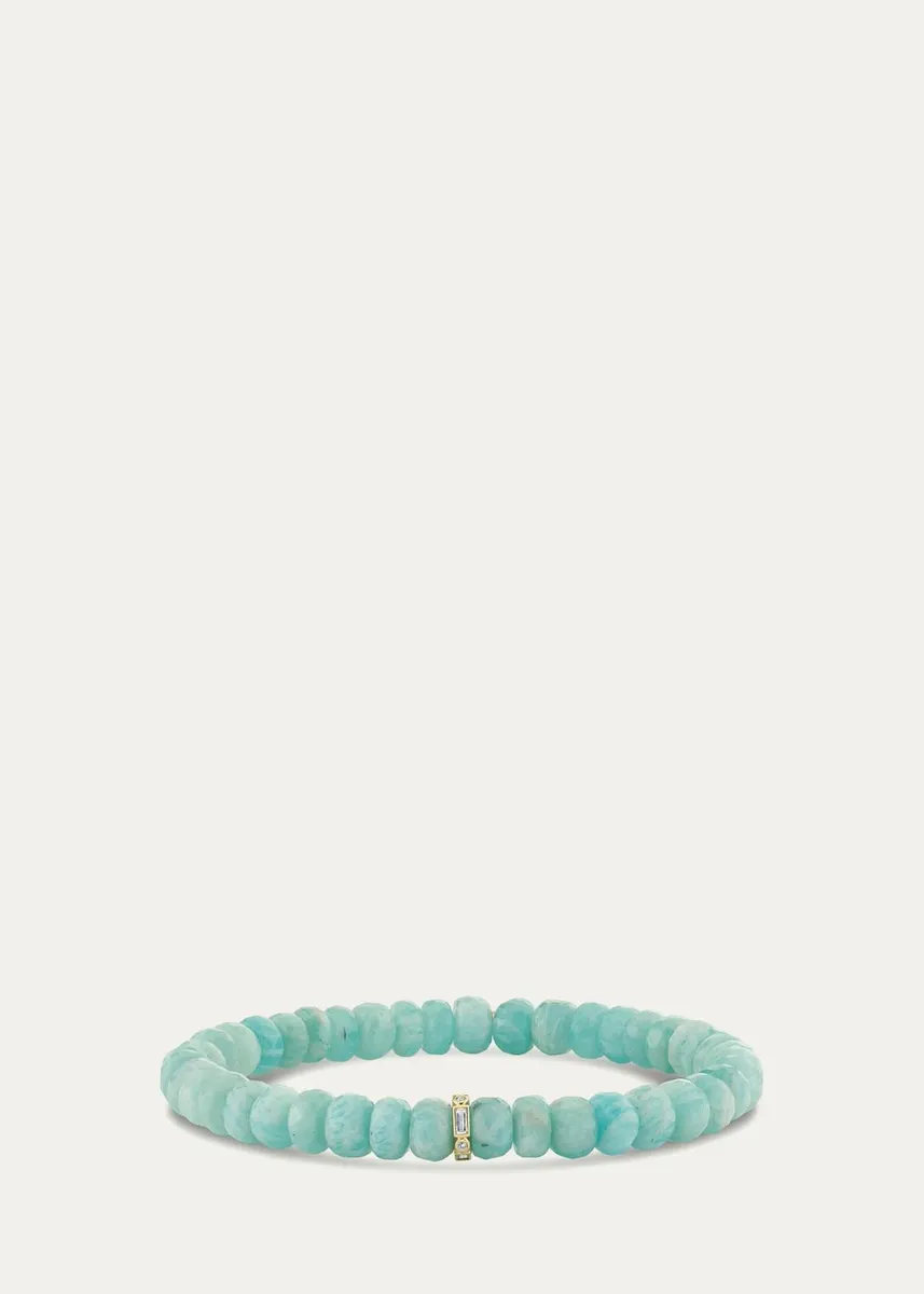 Sydney Evan 14K Gold, Amazonite & 0.018 TCW Diamond Beaded Stretch Bracelet | Thumbnail 3 Sydney Evan 14K Gold, Amazonite & 0.018 TCW Diamond Beaded Stretch Bracelet | Thumbnail 3