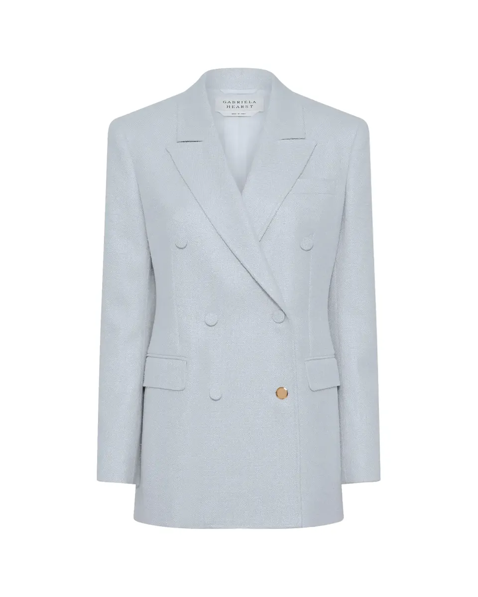 Gabriela Hearst Angela Tweed Double-Breasted Blazer Jacket | Thumbnail 2 Gabriela Hearst Angela Tweed Double-Breasted Blazer Jacket | Thumbnail 2