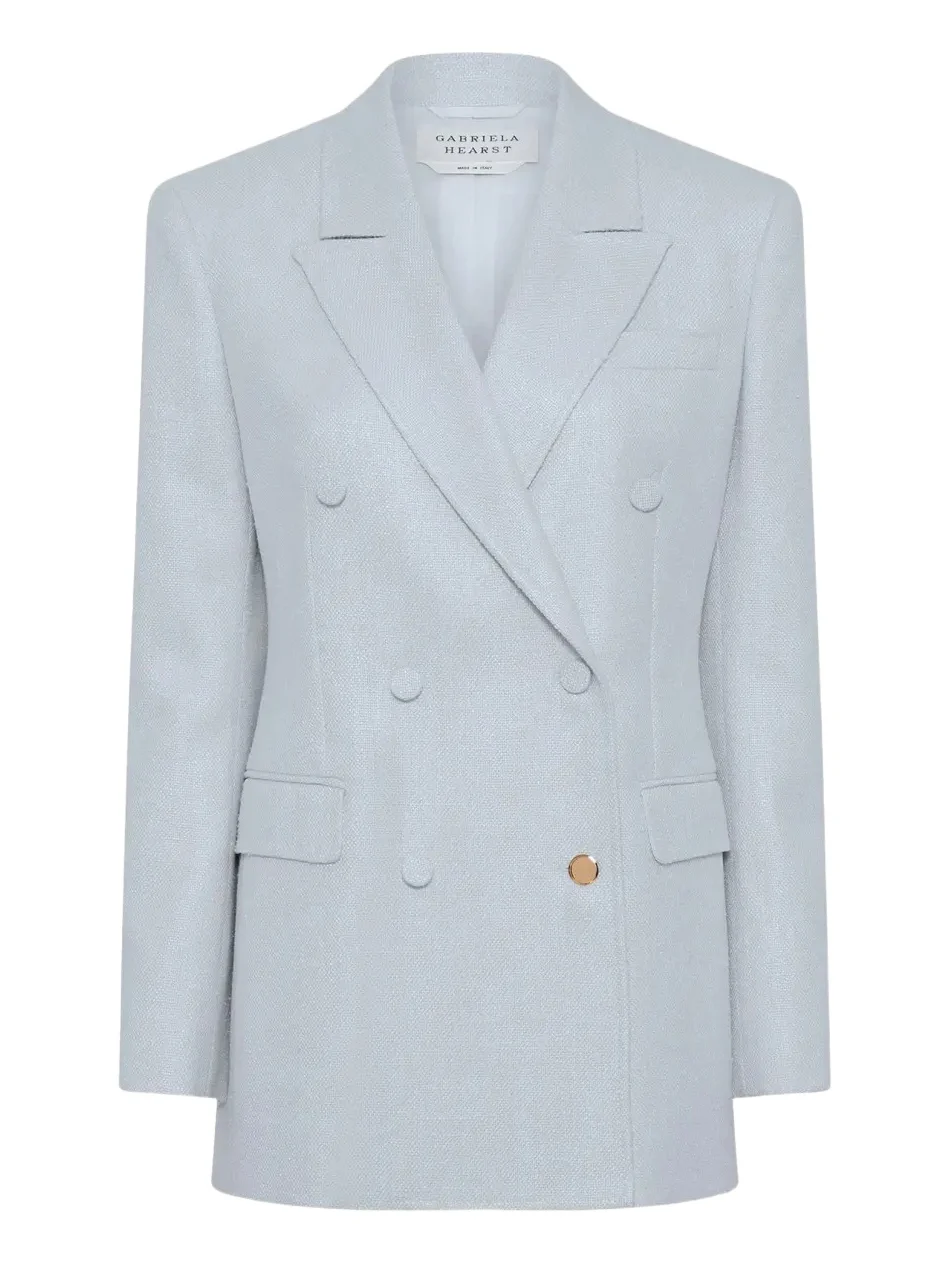 Angela Tweed Double-Breasted Blazer Jacket Angela Tweed Double-Breasted Blazer Jacket