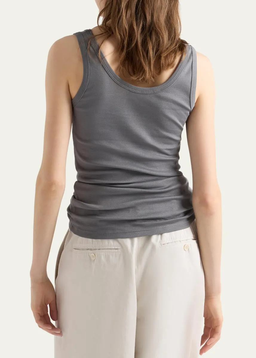 Prada Cotton Jersey Tank Top | Thumbnail 5 Prada Cotton Jersey Tank Top | Thumbnail 5