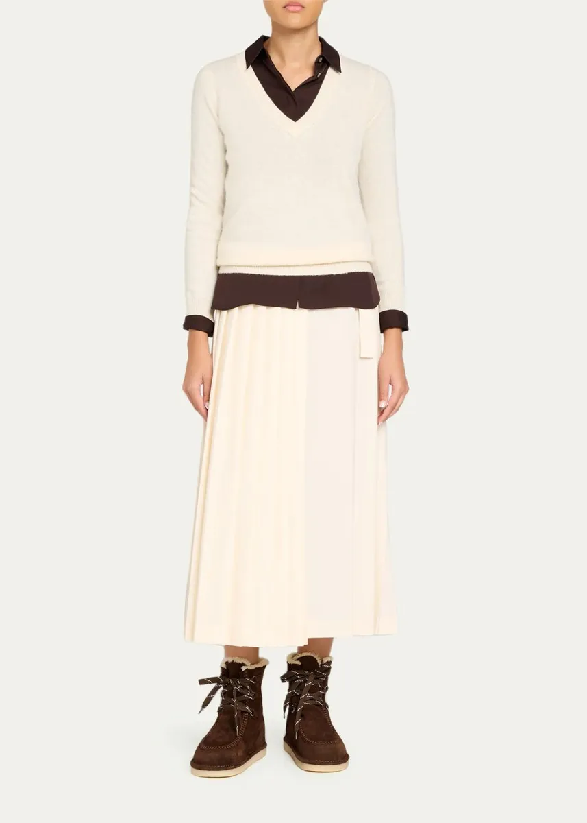 Miu Miu Suede Shearling-Lined Ankle Boots | Thumbnail 3 Miu Miu Suede Shearling-Lined Ankle Boots | Thumbnail 3