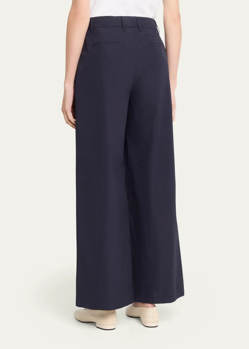 Lafayette 148 New York Park Wide-Leg Organic Cotton Poplin Pants | Thumbnail 3 Lafayette 148 New York Park Wide-Leg Organic Cotton Poplin Pants | Thumbnail 3