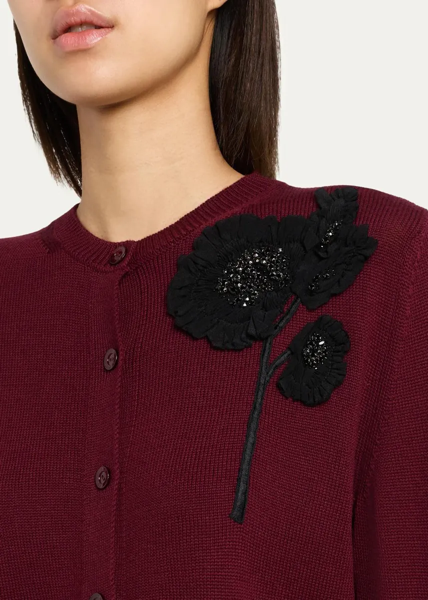 Erdem Embellished Flower Mikado Silk Midi Skirt | Thumbnail 5 Erdem Embellished Flower Mikado Silk Midi Skirt | Thumbnail 5