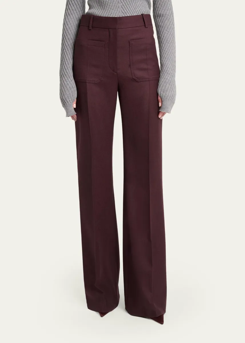 Victoria Beckham Alina Front-Pocket Straight-Leg Trousers | Thumbnail 4 Victoria Beckham Alina Front-Pocket Straight-Leg Trousers | Thumbnail 4