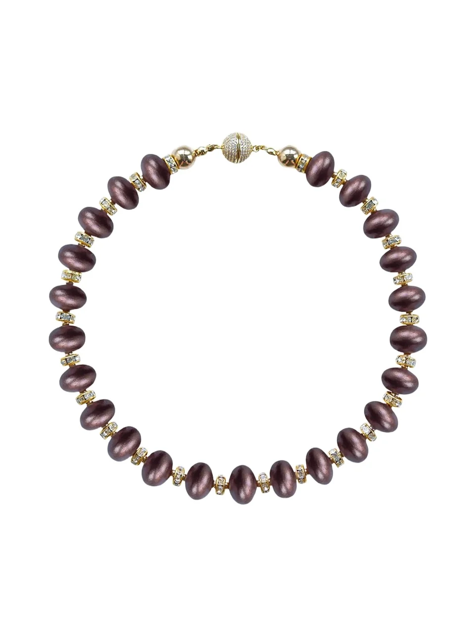 Saulé Mika Chocolate Cherry Necklace, 16"L