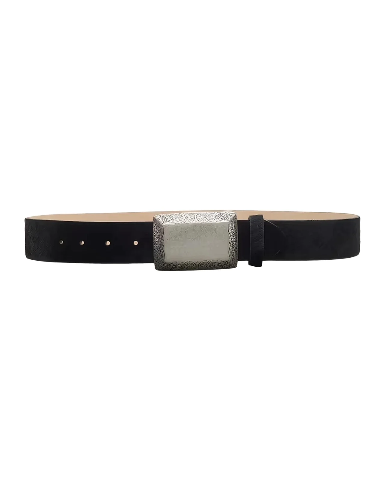 L'Agence Solera Engraved Calf Hair Belt