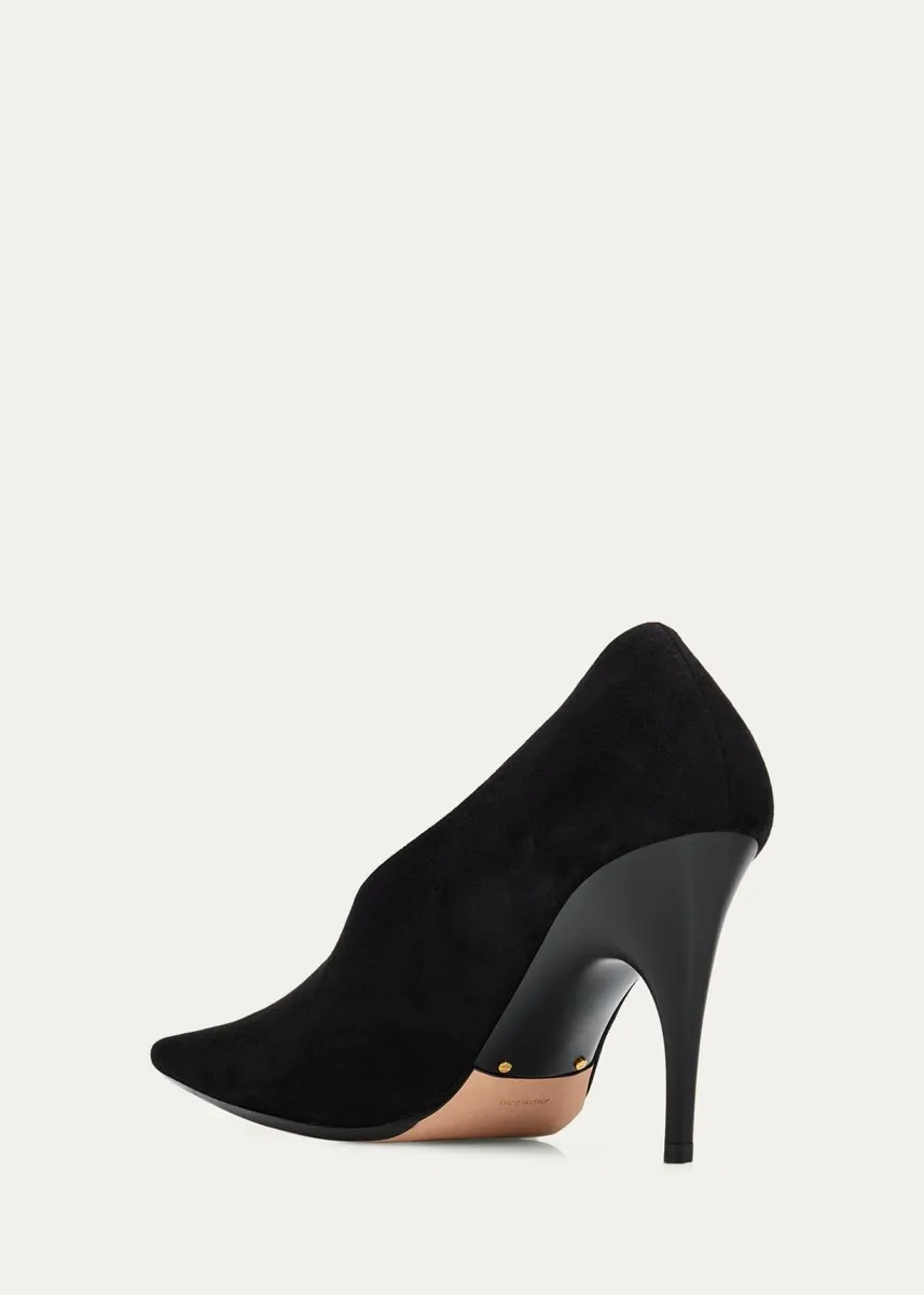 Balenciaga 90mm Duchesse Suede Pumps | Thumbnail 4 Balenciaga 90mm Duchesse Suede Pumps | Thumbnail 4
