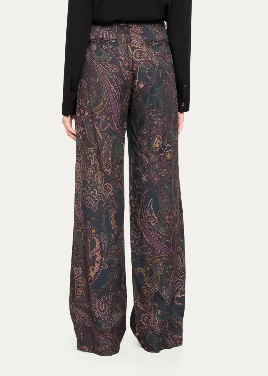 L'Agence Livvy Paisley High-Rise Straight-Leg Trousers | Thumbnail 3 L'Agence Livvy Paisley High-Rise Straight-Leg Trousers | Thumbnail 3