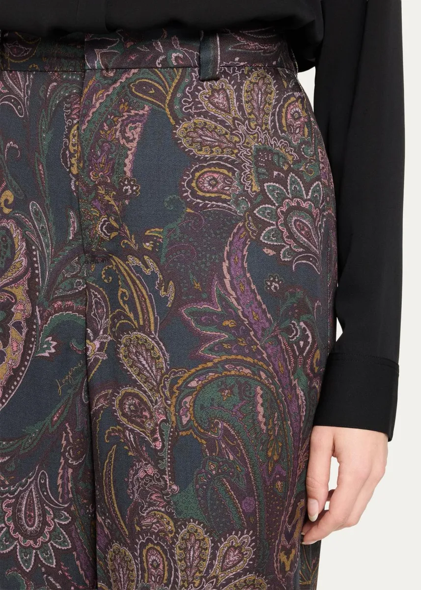 L'Agence Livvy Paisley High-Rise Straight-Leg Trousers | Thumbnail 5 L'Agence Livvy Paisley High-Rise Straight-Leg Trousers | Thumbnail 5