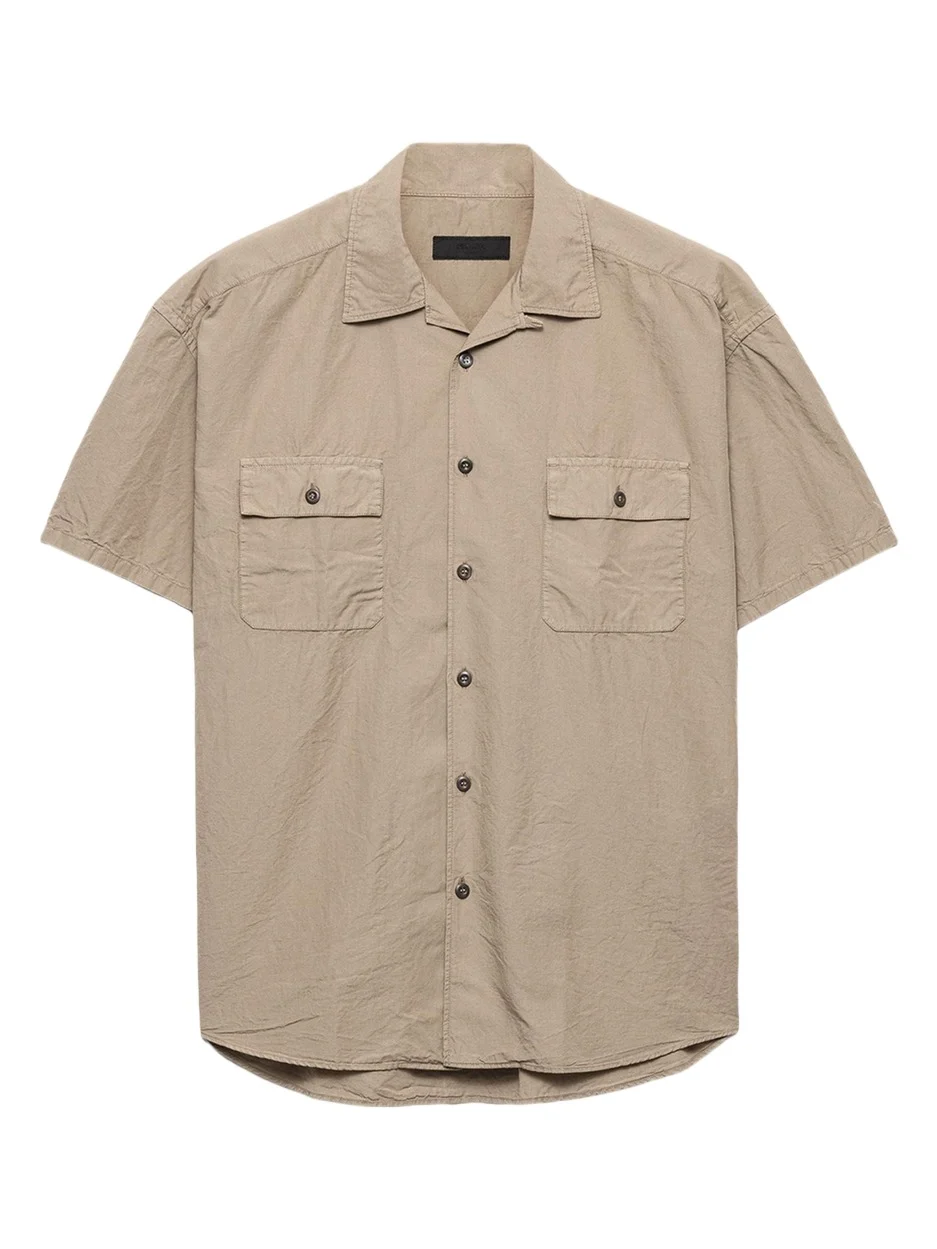 Prada Men's Cotton and Linen Short-Sleeve Shirt