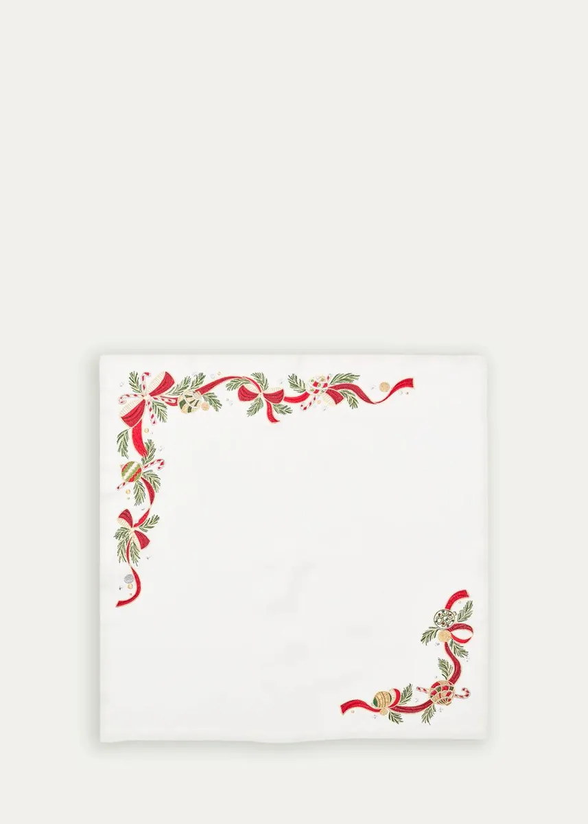 Kim Seybert Tinsel Bow Embroidered Napkin | Thumbnail 2 Kim Seybert Tinsel Bow Embroidered Napkin | Thumbnail 2