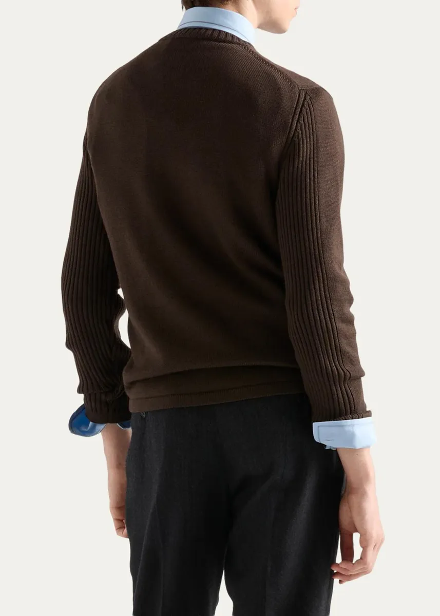 Prada Men's Cotton-Blend Sweater | Thumbnail 3 Prada Men's Cotton-Blend Sweater | Thumbnail 3