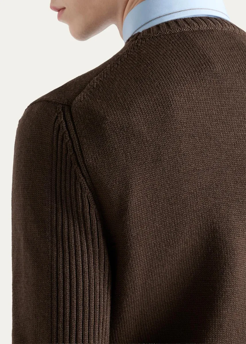 Prada Men's Cotton-Blend Sweater | Thumbnail 4 Prada Men's Cotton-Blend Sweater | Thumbnail 4