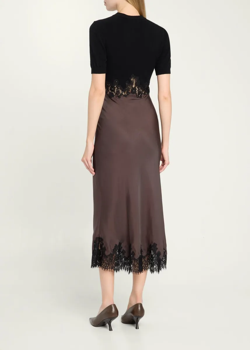 Toccin Kaya Lace-Trim Combo Midi Dress | Thumbnail 3 Toccin Kaya Lace-Trim Combo Midi Dress | Thumbnail 3