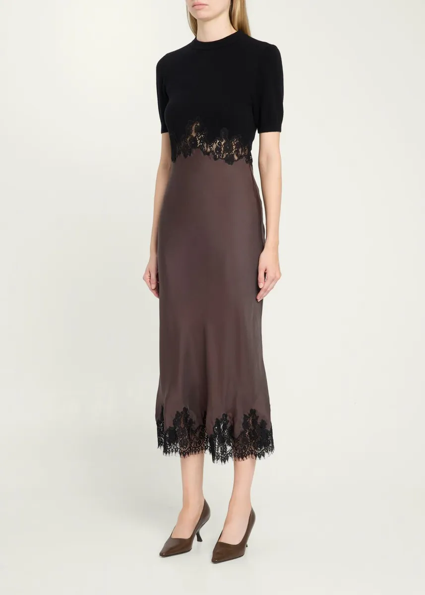 Toccin Kaya Lace-Trim Combo Midi Dress | Thumbnail 4 Toccin Kaya Lace-Trim Combo Midi Dress | Thumbnail 4