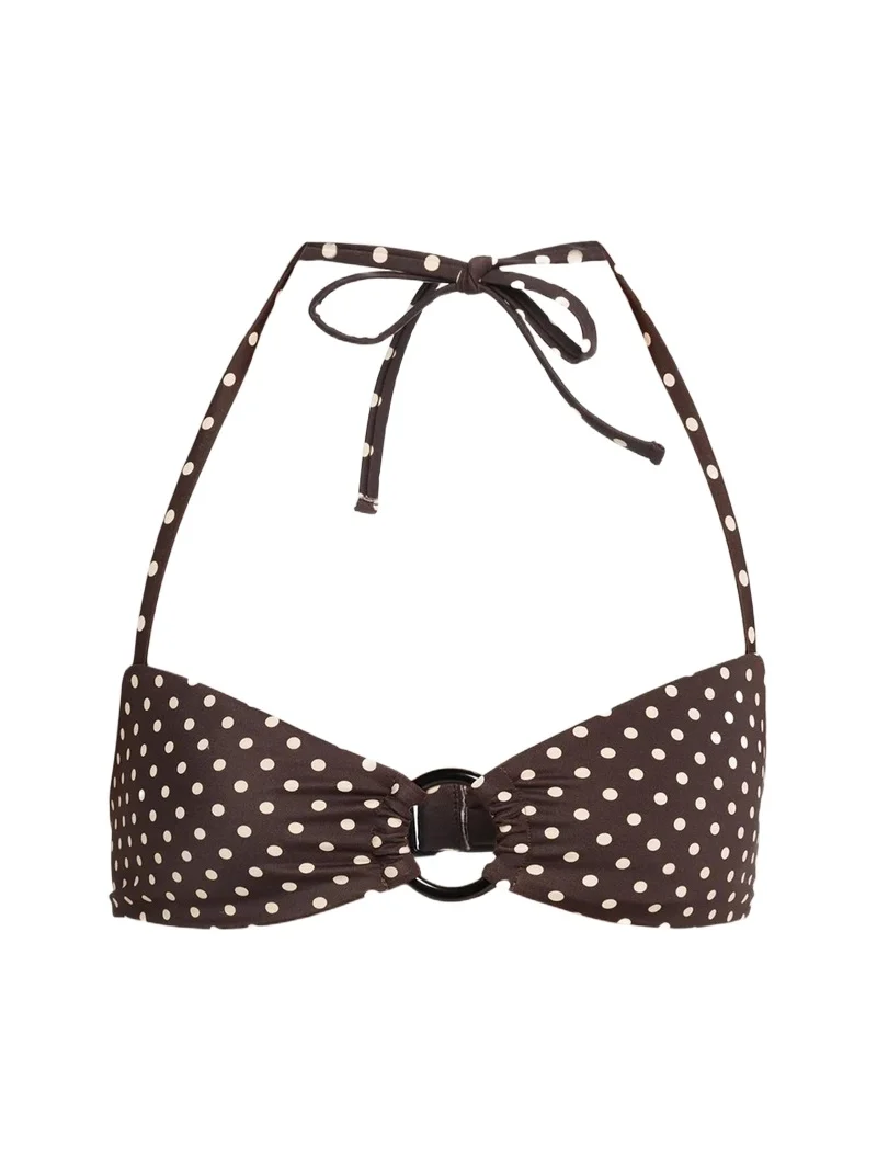 Polka Dot Bandeau Ring Bikini Top Polka Dot Bandeau Ring Bikini Top