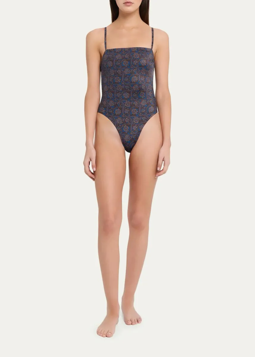 Matteau Paisley Square-Neck One-Piece Swimsuit | Thumbnail 2 Matteau Paisley Square-Neck One-Piece Swimsuit | Thumbnail 2