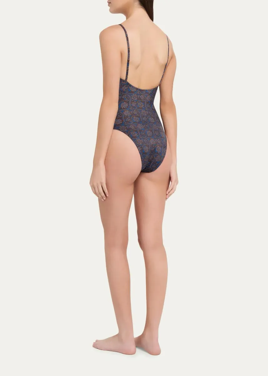 Matteau Paisley Square-Neck One-Piece Swimsuit | Thumbnail 3 Matteau Paisley Square-Neck One-Piece Swimsuit | Thumbnail 3