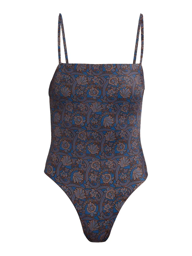 Paisley Square-Neck One-Piece Swimsuit Paisley Square-Neck One-Piece Swimsuit