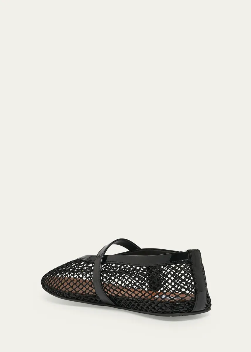 ALAÏA Mesh Mary Jane Ballerina Flats | Thumbnail 2 ALAÏA Mesh Mary Jane Ballerina Flats | Thumbnail 2