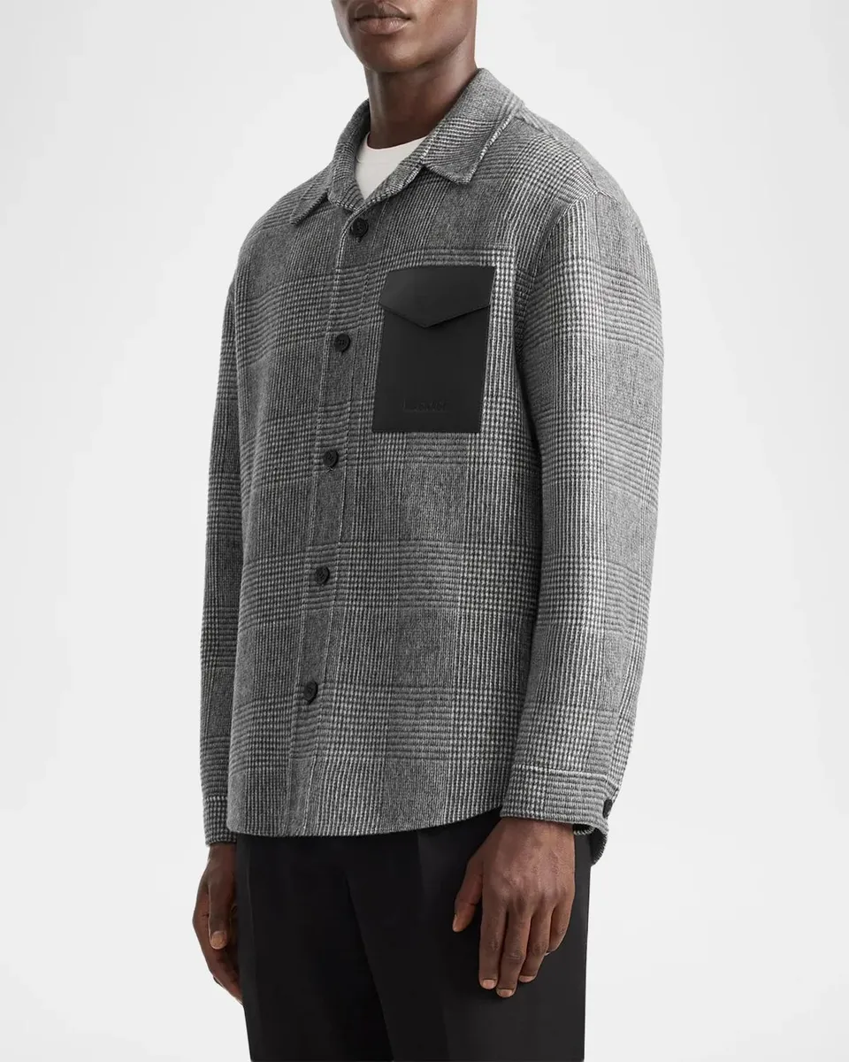 Mackage Men's Emmanuel Double-Face Wool Check Shirt Jacket | Thumbnail 4 Mackage Men's Emmanuel Double-Face Wool Check Shirt Jacket | Thumbnail 4