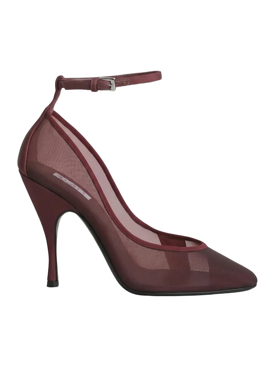 100mm Mesh Ankle-Strap Pumps 100mm Mesh Ankle-Strap Pumps