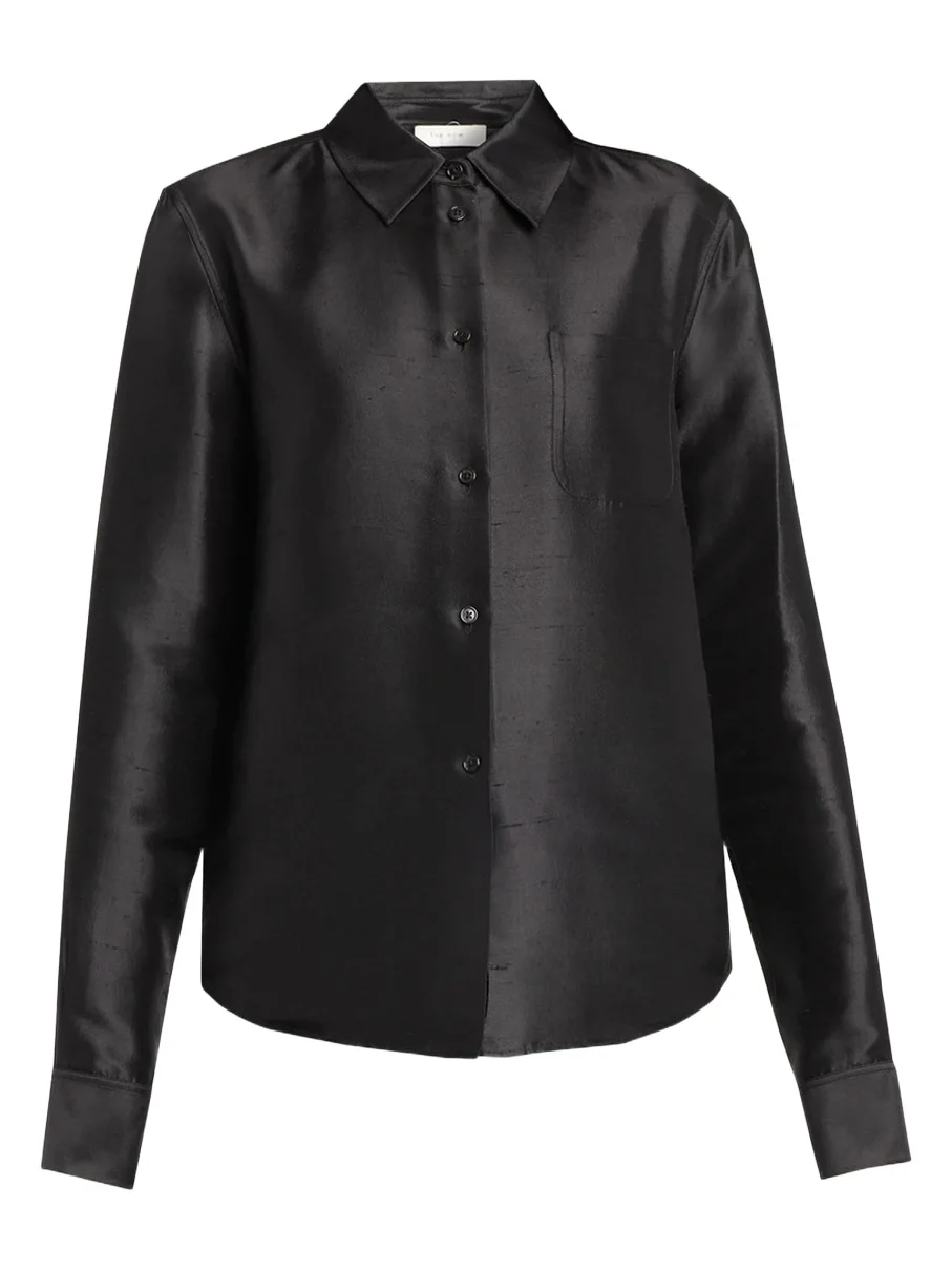 Katune Silk Mikado Button-Down Shirt